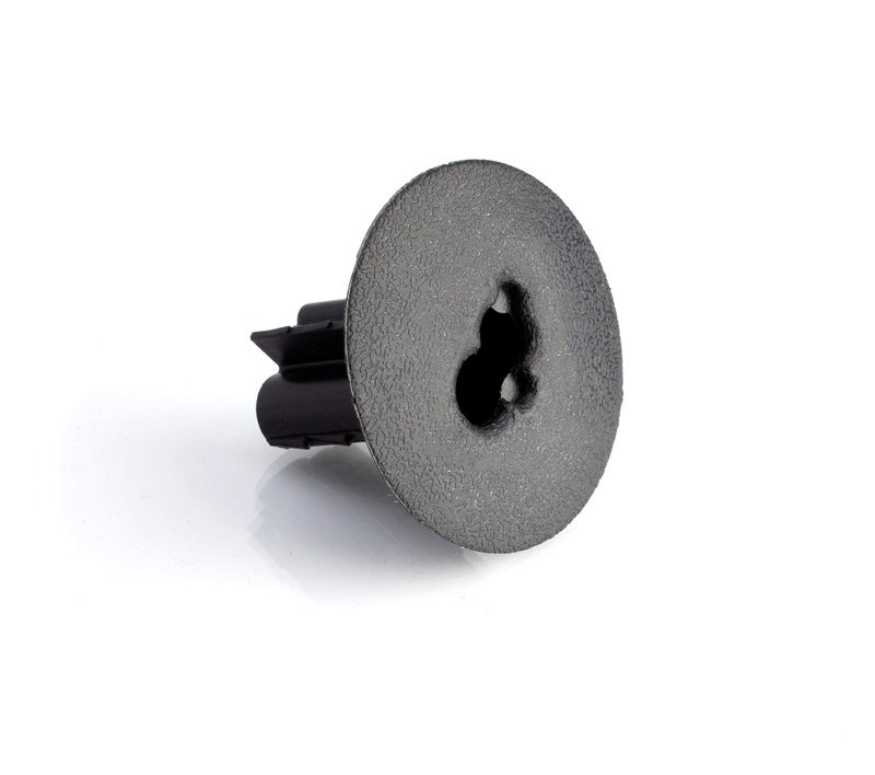 THE CIMPLE CO Dual Feed Thru Bushing - (Black) RG6 Feed Through Bushing (Grommet) Replaces Wallplates (Wall Plates) for Coax Coaxial Cable, Network Cable, CCTV - Indoor/Outdoor - 100 Pack - Image 1